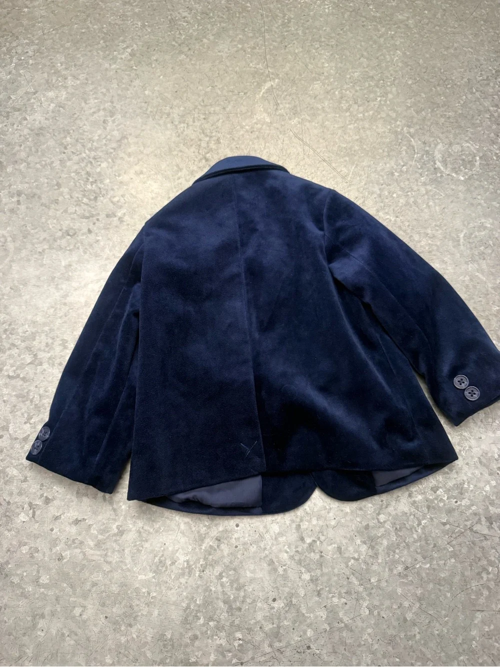 First Impressions Boys Navy Velour Blazer 12 Months NWT